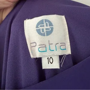 y2k fairy Patra purple tiered chiffon asymmetrical cocktail dress beaded size 10 thumbnail 5