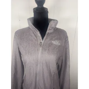 The North Face Osito Fleece Jacket‎ Womens Medium Gray Full Zip Soft High Pile thumbnail 2