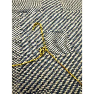 Gold Square Pendant Necklace - Women's Jewelry thumbnail 4