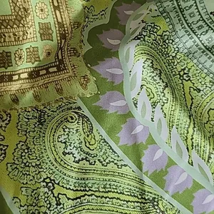 ASOS DESIGN -1014 heavy‎ satin wrap knot front romper green paisley size 4 thumbnail 8
