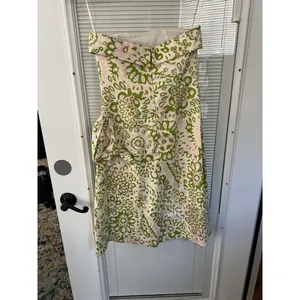 Ck Bradley Floral Green And Pink Dress‎ Travel Party Strapless Belted Size 4 New thumbnail 4