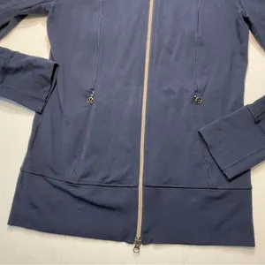 Lululemon Daily Yoga Jacket Inkwell Navy Blue Women Sz 6 thumbnail 5