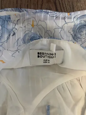 Beginning Boutique Mayia Blue Rose Print Top thumbnail 5