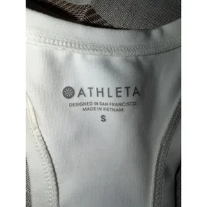 Athleta White Racerback Active Tank Top Women Small Yoga Running Gym Workout thumbnail 5