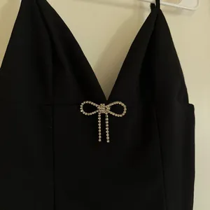 Forever 21 Black Mini Dress with Bow Accent thumbnail 2