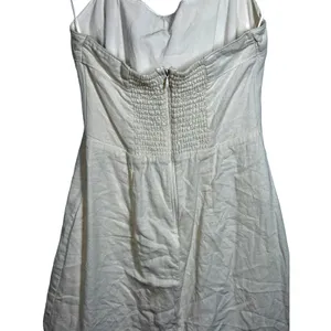Abercrombie & Fitch White Linen Square Neck Sleeveless Halter Mini Dress Size S thumbnail 5