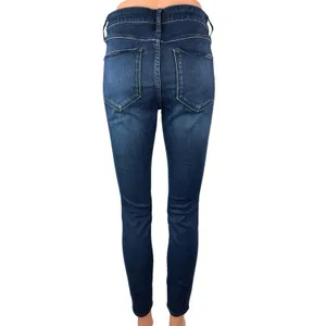 Abercrombie & Fitch Blue Skinny Mid Rise Dark Wash Stretch Ankle Denim Jeans 30 thumbnail 3