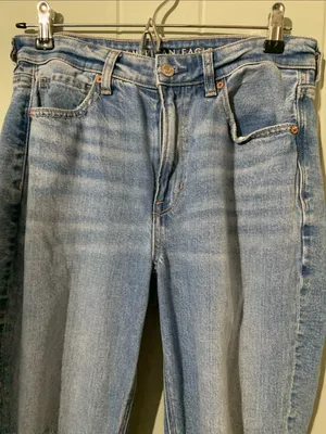 American Eagle Outfitters Light Blue Distressed Boyfriend Jeans thumbnail 2