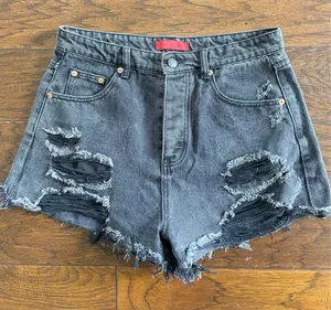 Black Denim shorts thumbnail 1