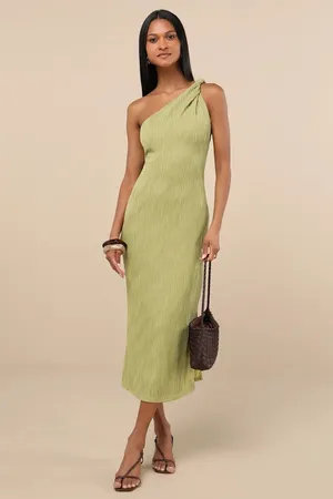 Lulus Dress Midi One-Shoulder thumbnail 2