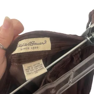 Eddie Bauer Vintage 90s Women's‎ Size 14 Tall Chocolate Brown Corduroy Pants thumbnail 6