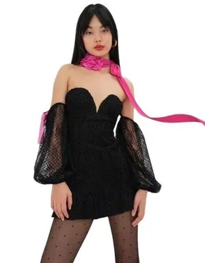 For Love & Lemons Black Carolyn Mini Dress Women’s US M thumbnail 1