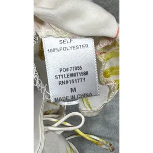 Le Lis Collection Women Sz M Floral Y2K Spaghetti Strap Crop Top Open Back‎ thumbnail 4