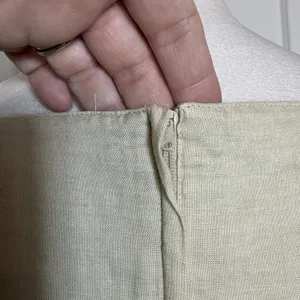 Vintage Y2K 100% Linen Maxi Dress Size 8 Crochet Button Up Fairy Coastal Boho thumbnail 10