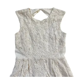 Kimchi Blue Ivory Floral Lace Fit and Flare Mini Dress Back‎ Keyhole Size 4 thumbnail 4