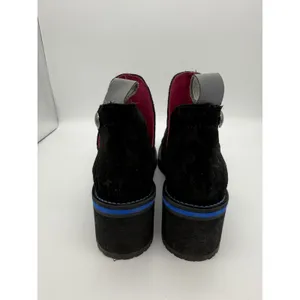 Chanii B Zippette Ankle Boots Womens 36 (5.5 US) Sparkle Floral Suede Whimsigoth thumbnail 4