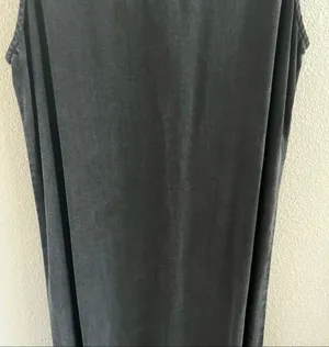 Cut Loose Black Fade Maxi Tank Dress Boho Lagenlook layering Casual Minimalist S thumbnail 4