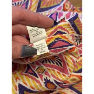Chicos‎ Womens Size 0 Linen No Iron Button Up Shirt 3/4 Sleeve Aztec Colorful thumbnail 12
