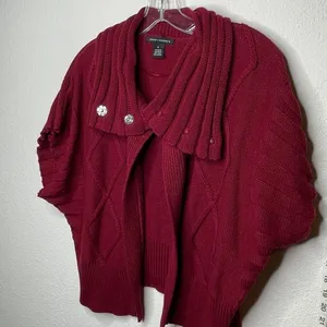 Coco + Capers Cardigan Sweater Red thumbnail 4