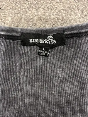 Grey Crop Top Gray Size L thumbnail 1