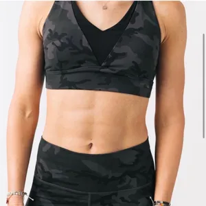 Zyia Adjustable Forest Camo Bra Sz L New With Tags Black/Gray thumbnail 1