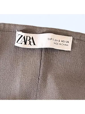 Zara vintage Y2K gray midi dress minimalist fitted slip dress Size Small thumbnail 6