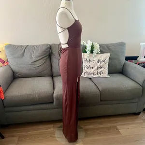 Chocolate Brown Strappy Bodycon Dress thumbnail 10