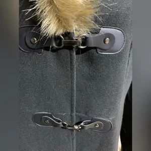Black Faux Fur Trimmed Jacket thumbnail 7
