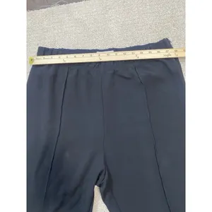 Anthropologie Dress Pants Black Knit Straight Leg Stretch Pull-On Women's XL 26" thumbnail 9