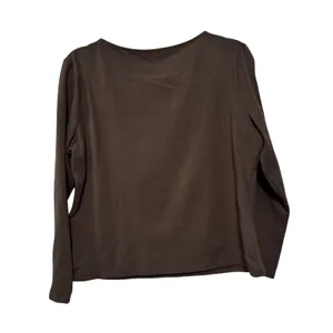 Express Womens XL Brown‎ Square Neck Long Sleeve Top Stretch Knit Shirt thumbnail 4