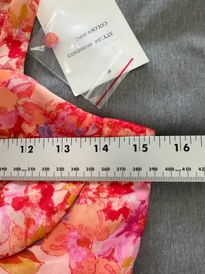 NWT Taylor Floral Tiered Maxi Dress Size 10 Pink Orange Ruffle Peplum thumbnail 8