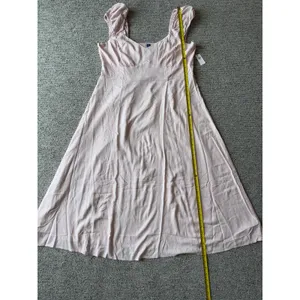 Old Navy Pink Rayon Midi Dress XL Tall Sweetheart Ruffle‎ Sleeve Fit & Flare New thumbnail 7