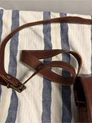 GVB Natural World Brown Genuine Leather Messenger Crossbody Satchel Bag Vintage thumbnail 4