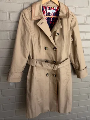 Boden Khaki Trench Coat 10P Tan Size 10 thumbnail 2