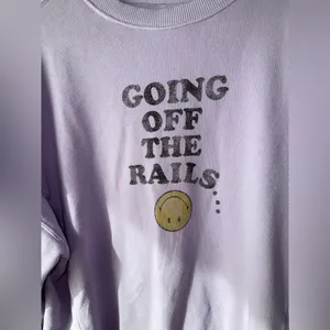 Aerie crewneck the chill sweatshirt off the rails graphic ribbed smiley face thumbnail 4