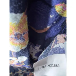 Ophelia Roe Floral Maxi Dress Womens Medium Blue Cotton Smocked Tiered Boho Boho thumbnail 4
