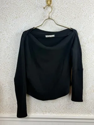 We The Free Black El Sol Layering Slight Crop Top - Size - Medium thumbnail 2