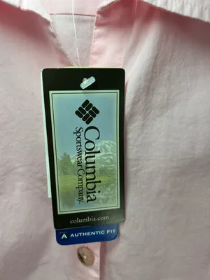 Columbia Bayview 3/4 Sleeve Button-Up Shirt Pink Split Cuff Outdoor Office NEW M thumbnail 4