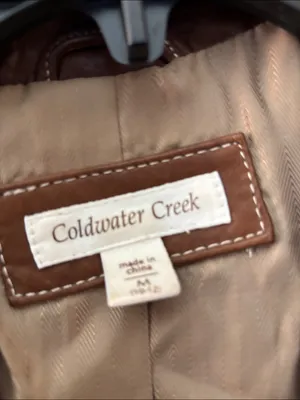 Coldwater Creek Ladies Brown Leather Utility Vest Medium thumbnail 5