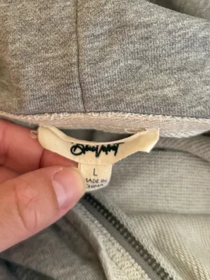 Blue Velvet Quilted Oversized Hoodie‎ Gray Size L thumbnail 4