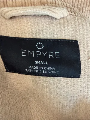 Empyre Aria Tan Corduroy Shirt Jacket shacket Size Small thumbnail 8