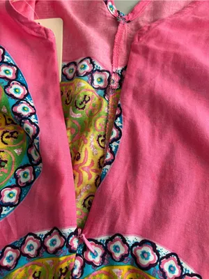 Pink NWT romper size 8/Small beach coverup summer vacation thumbnail 3