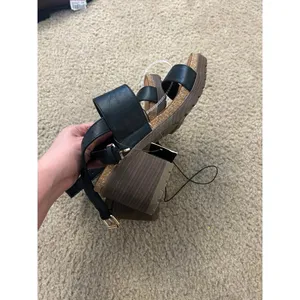 Mossimo sandals chunky shoes size 9m woman black brown cute unused heavy unused thumbnail 3