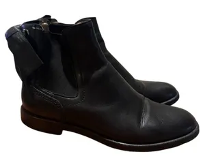 Valentino Black Leather Bow Ankle Boots – Women’s 36.5 (US 6.5) FLAW thumbnail 1