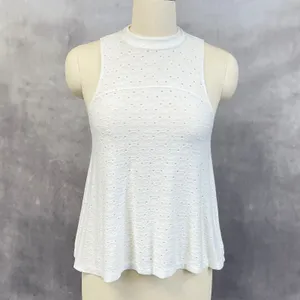 American Eagle Eyelet Lace Tank Top‎ Women XS Swing Stretch Flowy Boho Cottage thumbnail 12