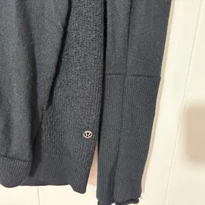 Lululemon Merino Wool Full Zip Jacket Black Thermal Ski Base Layer Women’s Small thumbnail 2