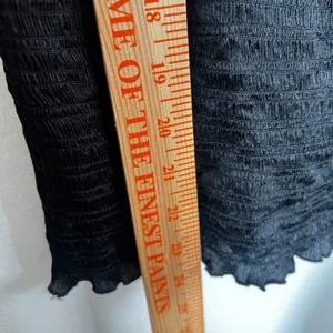 Vtg Bebe Babydoll Top Women's‎ Medium Black Smocked Gothic Y2K 2000s thumbnail 4