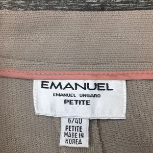 Emanuel Ungaro Vintage Gray-Taupe Straight Leg Trouser Pants 6 thumbnail 8