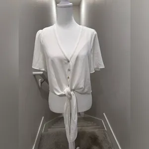 Show Me Your Mumu White Tortuga Tie Top Size Small‎ Boho Beach Vacation thumbnail 2