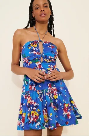 Anthropologie Emily Halter Mini Dress Size XS thumbnail 1